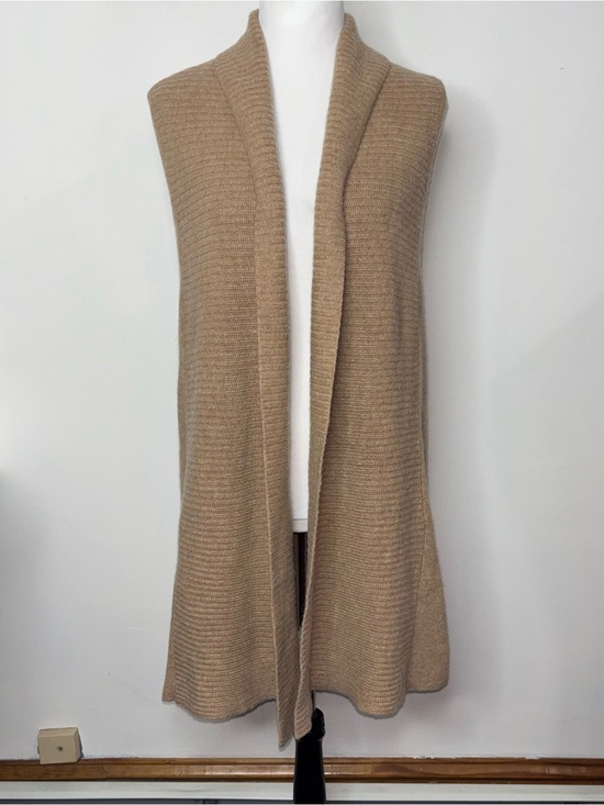 Charter Club Sweaters - Charter Club Sleeveless Open Front Cashmere Sweater Vest M Camel Brown